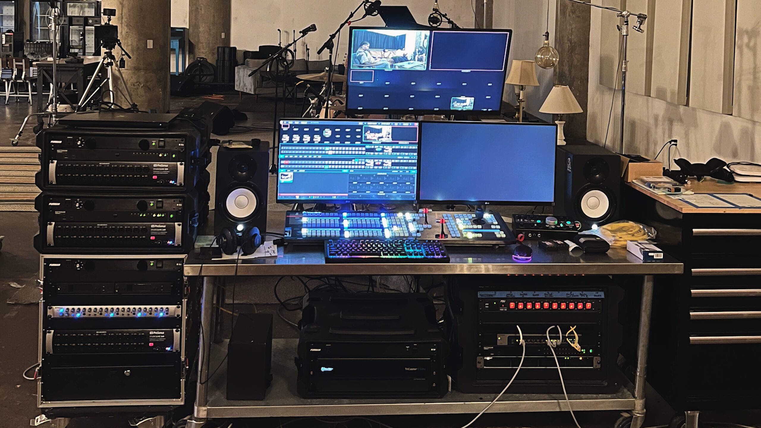 Multi-camera IP production setup